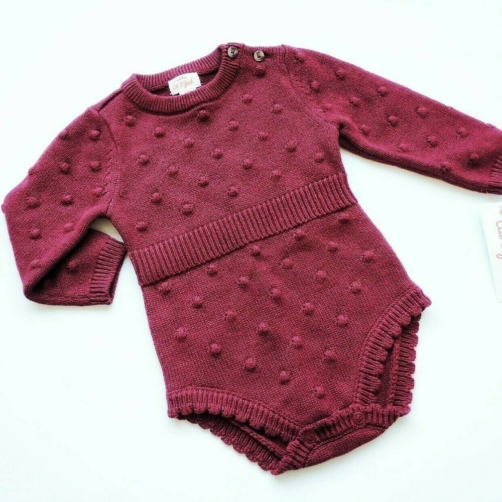 NWT Cat & Jack Knit Romper 6-9